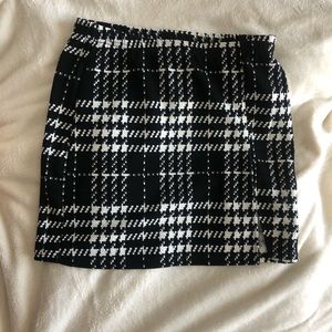Plaid textured skirt